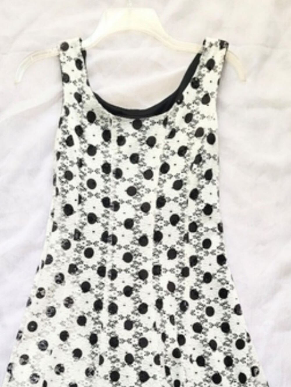 NWOT!Polka-Dot Lace Sleeveless Women's Formal Summer Midi Cocktail Party Dress 6 - Picture 15 of 16